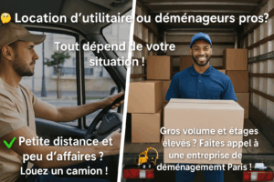 Location d'utilitaire ou déménageurs professionnels