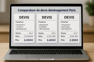 Utiliser un comparateur de devis déménagement Paris en ligne